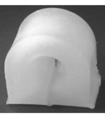 T1054 - Batente Barra Estabilizadora Frente Branco Furo 17mm
